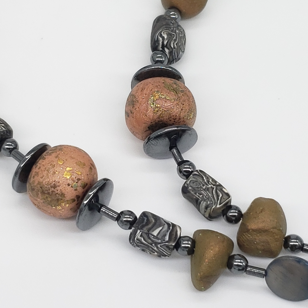 Handmade Polymer Bead Necklace - Picture 4 of 11